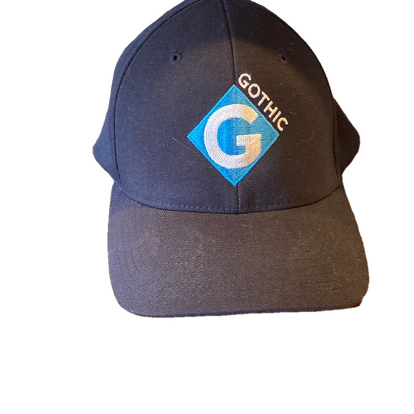 Gothic G Navy Baseball Cap - Picture 1 of 4